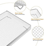 Air Fryer Tray Replacement for Cuisinart TOA-60 TOA-65 TOA-70 Convection Toaster Oven Tray Replacement, 12.4"x11" Steel Baking Pan and Wire Rack Mesh Basket Accessories Parts, NonStick/Dishwasher Safe