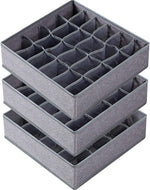 3 Pack Sock Underwear Drawer Organizer Dividers for Closet Storage