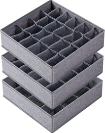 3 Pack Sock Underwear Drawer Organizer Dividers for Closet Storage
