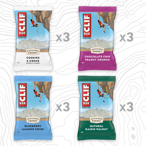 CLIF BAR Energy Protein Bars Variety Pack 12 Pack