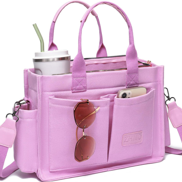 Canvas Tote Bag for Women,Women's Bags Crossbody Bags Work Laptop Tote Bag Large Handbags Purse for Travel Nurse Teacher