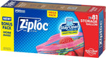 Ziploc Gallon Food Storage Bags with Stand-Up Bottom and Easy Fill Design