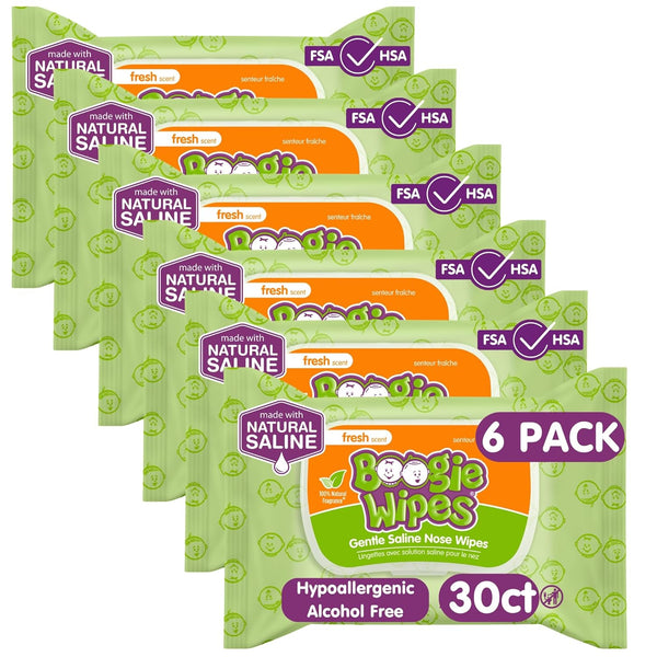 boogie wipes unscented baby wet wipes 180 count pack of 6 vitamin e aloe chamomile natural saline