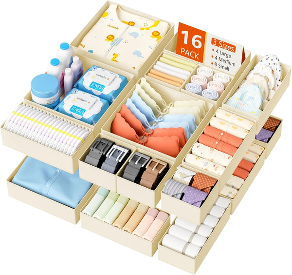 18-pack drawer organizer for nursery and bedroom storage