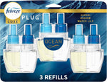 Febreze Plug In Air Freshener, Odor-Fighting Scented Oil Refill, Air Fresheners for Home and Bathroom and Kitchen, Long Lasting for Strong Odors, Sweet Watermelon Vine Scent, 0.87oz Refill, 3 Count