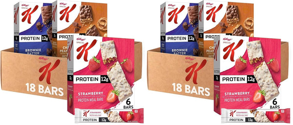 Special K Bar Protein Meal Bars, 12g Protein Snacks, 3-Flavor Variety Pack