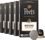 Peet's Coffee Dark Roast Espresso Capsules for Nespresso Original Machine 50 Count
