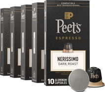 Peet's Coffee Dark Roast Espresso Capsules for Nespresso Original Machine 50 Count