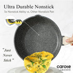 12 inch nonstick deep frying pan with lid, 5.5 qt jumbo cooker saute pan