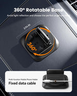 360 degree rotation car phone holder with anti-slip grips and one-hand operation