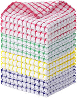 Kitinjoy Cotton 8 Pack Terry Kitchen Dish Cloths, 12 x 12 Inches Super Soft and Absorbent Dish Rags, Quick Drying Dish Towels for Washing Dishes, Mixed Color