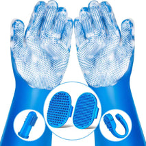 6PCS Pet Grooming Kit for Dogs,Cats and Horses | Dog Washing Gloves | Dog Bath Brush | Dog Bath Gloves | Dog Shampoo Brush | Pet Grooming Gloves | Dog Bath Supplies (Navy Blue)