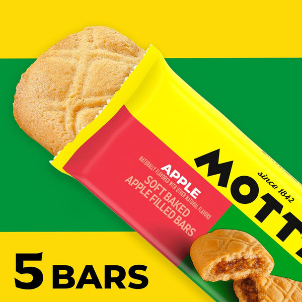 Soft Baked Apple Filled Bars, Apple Flavor Snacks, 5 Count, 6.55 oz