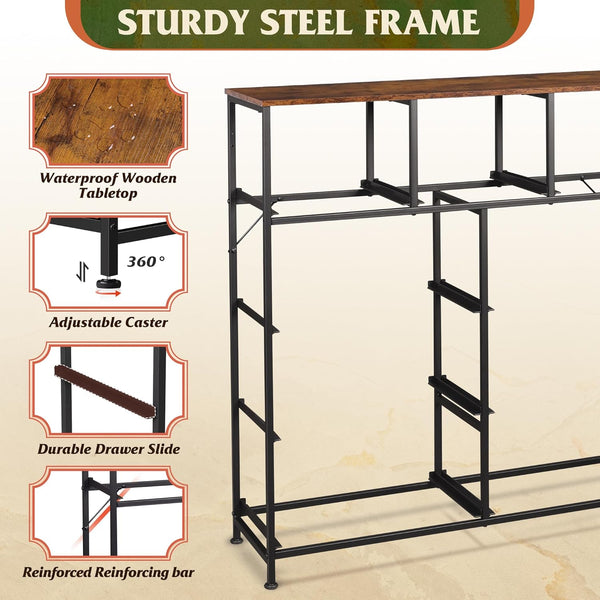 WLIVE 9-Drawer Fabric Storage Tower for Bedroom and Entryway