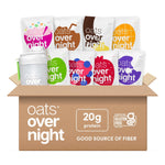 Oats Overnight Fruit Variety Pack - High Protein, High Fiber Breakfast Protein Shake - Gluten Free Oatmeal, Non GMO High Protein Oatmeal - Fruity Cereal, Chocolate Covered Banana & More (8 Pack)