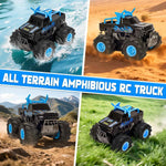 BainGesk waterproof 1:16 2.4GHz 4WD all-terrain RC car with 2 rechargeable batteries for kids