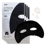 cardon korean charcoal beard care sheet masks with premium oil - 4 pack for hydration and anti-aging