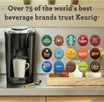Compact single-serve K-Cup pod coffee maker with 3 brew sizes and smart start feature