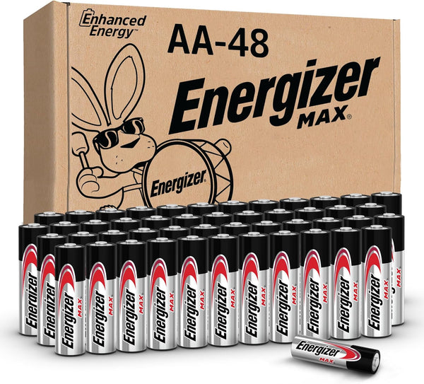 Energizer AA and AAA Batteries, 48 Count, Combo Pack Contains 24 Max Double A and 24 Max Triple A Batteries