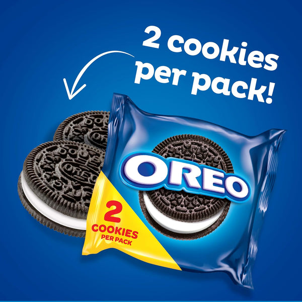 OREO Chocolate Sandwich Cookies, 20 snack packs, 2 cookies per pack, kosher chocolate
