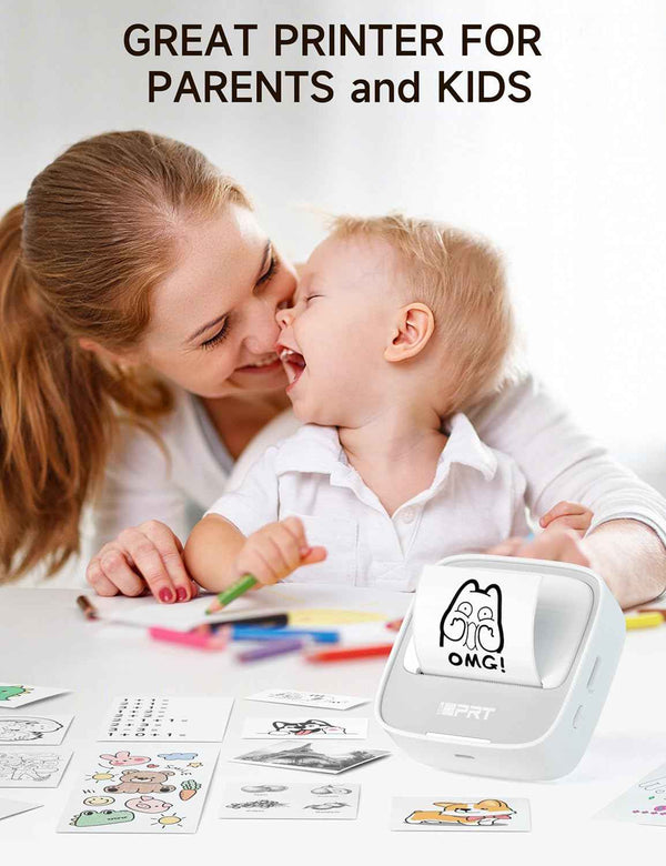 idprt portable sticker maker machine with 1 roll sticker paper grey