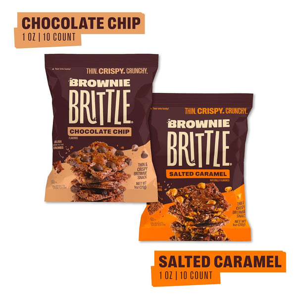 Brownie Brittle Variety Pack with Chocolate Chip and Salted Caramel Flavors