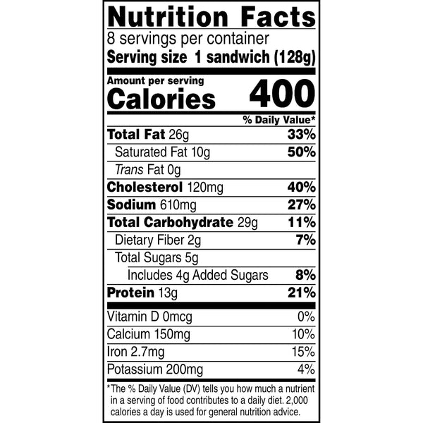 Jimmy Dean Sausage, Egg and Cheese Croissant Breakfast Sandwich, 8 Count Frozen Package