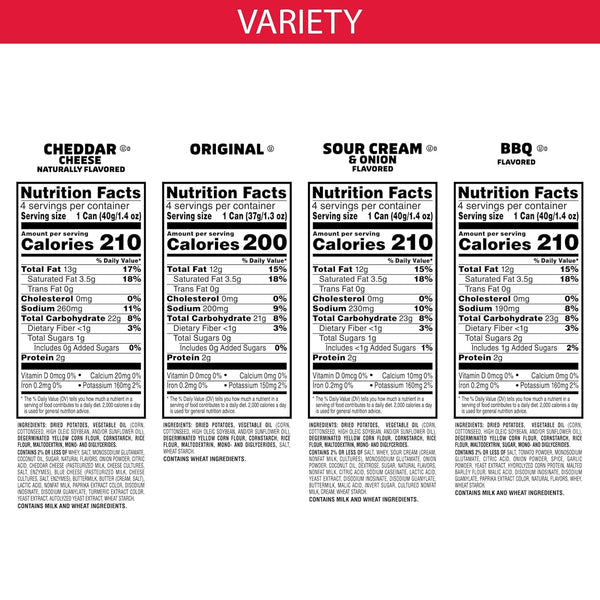 Pringles Potato Crisps Chips Variety Pack 1.38 Pounds 16 Cans