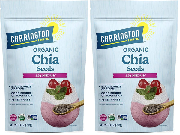 Carrington Farms Organic Chia Seeds, 14 Oz, Gluten-Free, USDA Organic