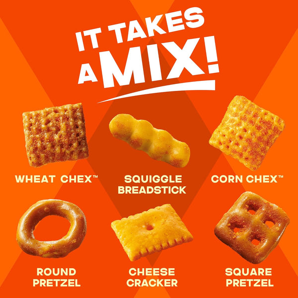 Chex Mix Cheddar Savory Snack Mix, 20 oz tub, resealable