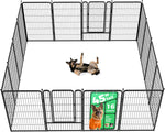 fxw rollick unleashed dog playpen for indoor, yard, rv camping, 24 inch 8 panels for small and puppy dogs, black