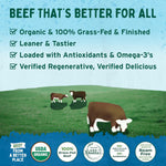 Verde Farms, Beef Sirloin Steaks, Organic, Grass-Fed | 0.75 lbs |Pack of 2