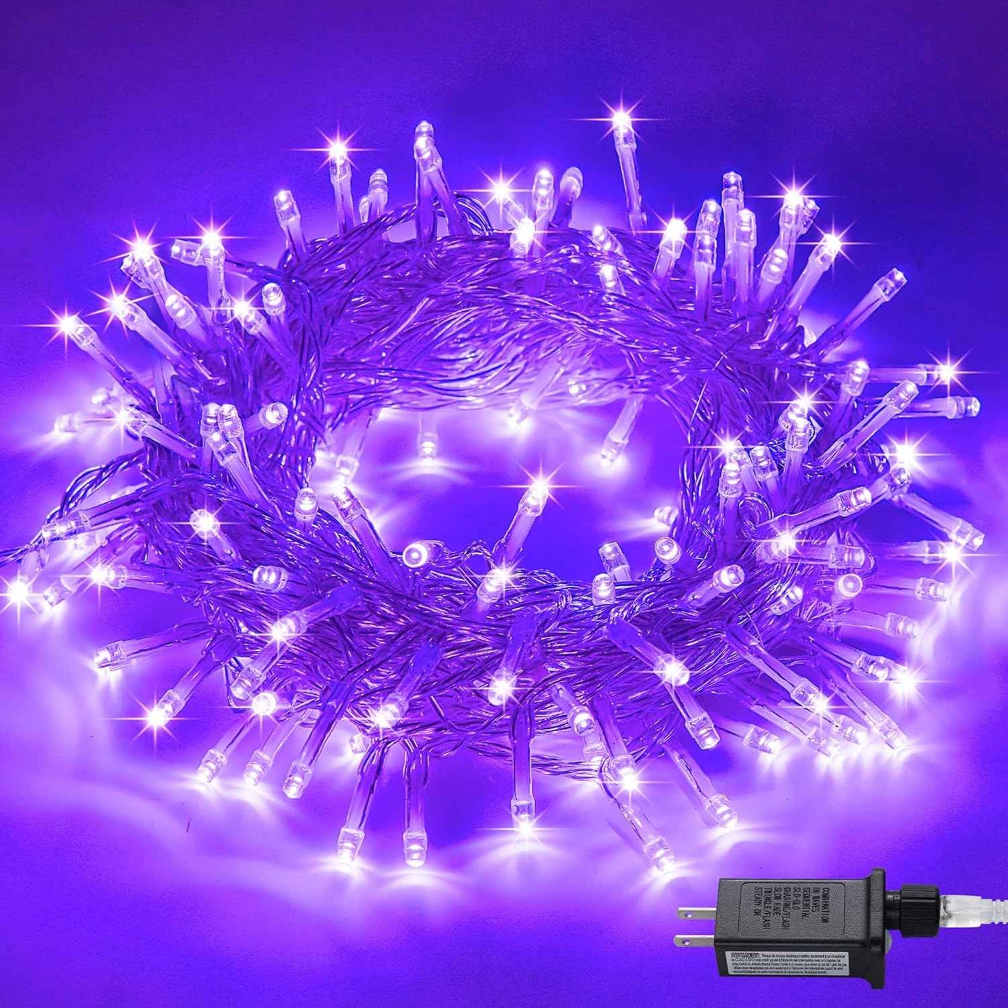 JMEXSUSS 100 LED Warm White Christmas Lights, Indoor String Light Bedroom 8 Modes Christmas Tree Lights Plug in, 33ft Connectable Fairy Twinkle Light Outdoor for Home Garden Xmas Tree Decor