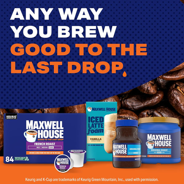 Maxwell House French Roast Dark Roast K-Cup Coffee Pods, 84-count box
