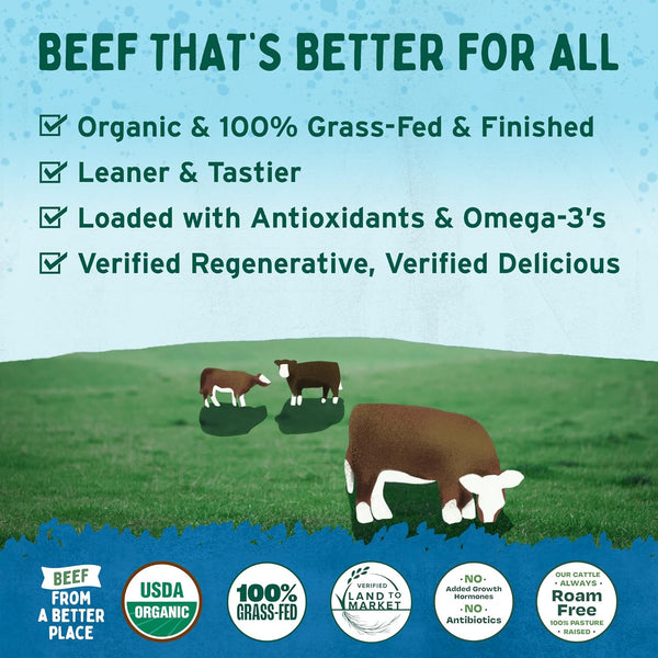Verde Farms, Ground Beef 93% Lean/7% Fat, Organic, Grass-Fed, 1 lb