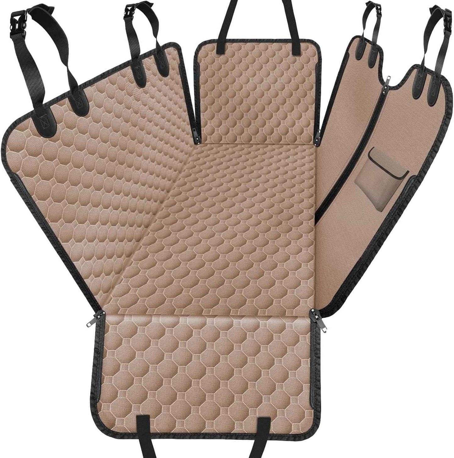 Mancro Dog Car Seat Cover for Back Seat, 2025 Upgraded 600D Heavy Duty Waterproof & Scratch-Resistant Dog Hammock for Car, Back Seat Pet Cover for Dogs with Sedan, Trucks and SUVs, Standard, Black