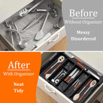 Large Utensil Drawer Organizer Expandable Silverware Organizer for Kitchen Drawer Adjustable Cooking Utensil Holder