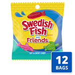 Bulk Swedish Fish and Friends Soft & Chewy Gummy Candy, 12-3.59 oz Bags