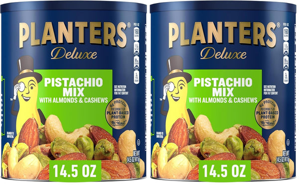 PLANTERS Pistachio Nuts Lovers Nut Mix with Almonds & Cashews, Kosher, Plant-Based Protein, 1lb 2.5oz