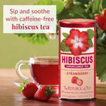 The Republic of Tea Hibiscus Strawberry Tea 36 Tea Bags Herbal Blend Caffeine Free Gluten Free