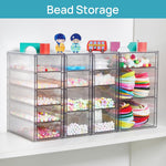 Clear Acrylic Organizer with 16 Drawers for Office Supplies and Desk Storage
