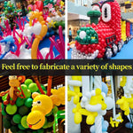 100Pcs 260 Balloons White Long Balloons for Balloon Garland Thickening Skinny Latex Twisting Balloon for Animals Modeling Christmas Birthday Wedding Party Decorations