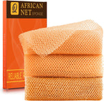 ujfqbh 3 pieces african bath sponge pink yellow purple exfoliating shower body scrubber