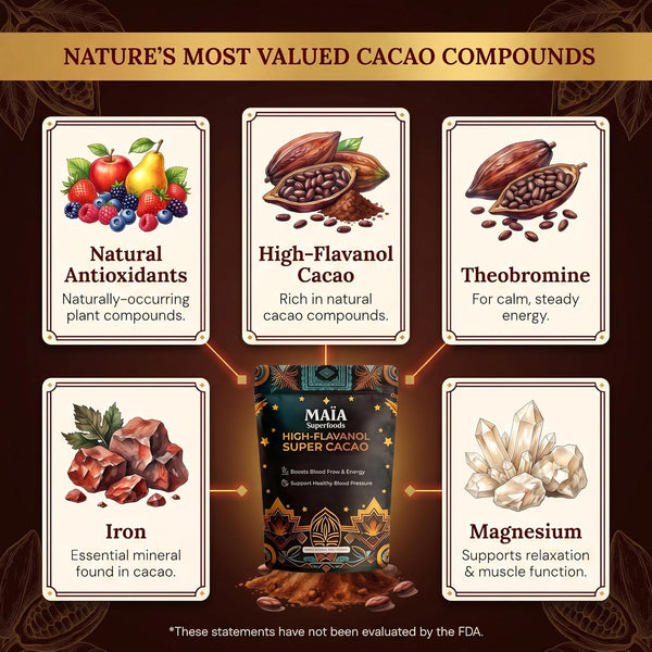 Maia Ceremonial Cacao | High-Flavanol Cacao for Vitality & Wellness