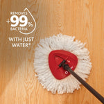 O-Cedar EasyWring Microfiber Spin Mop and Bucket Floor Cleaning System with Built-in Foot Pedal