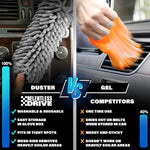 Professional Lint & Scratch Free Car Duster Interior - Car Accessories for Women and Men, 10 inches compact design