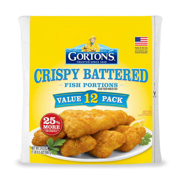 Gorton's, Crispy Battered Fish Portions, 24.5 oz (Frozen)