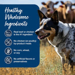blue buffalo blue's stew grain-free wet dog food, hearty beef and country chicken variety pack, 12.5-oz cans, 6 count