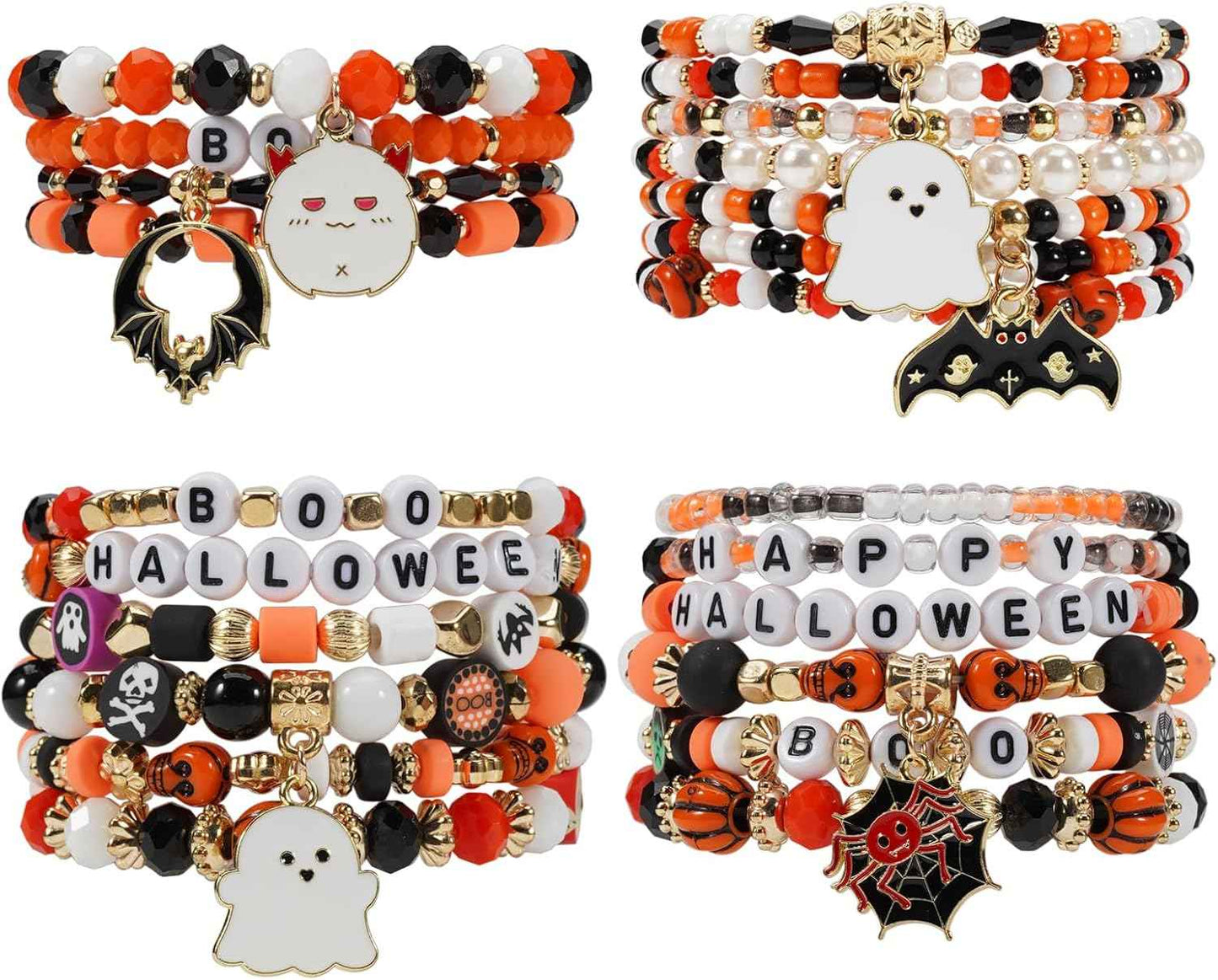 Twinfree Bohemian Bracelets for Women Stretch Multilayer Colorful Beads Bracelet with Charm Jewelry