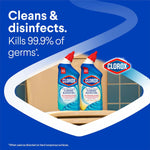 Clorox Toilet Bowl Cleaner Clinging Bleach Gel, Kills 99.9% of Bacteria and Viruses, Ocean Mist, 24 Fl Oz, Pack of 2
